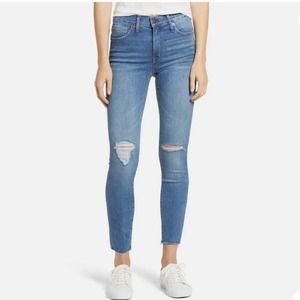 Madewell 9" Mid-Rise Ripped Knee Skinny Jeans